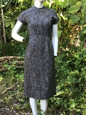 Vintage 60s fitted Tweed dress